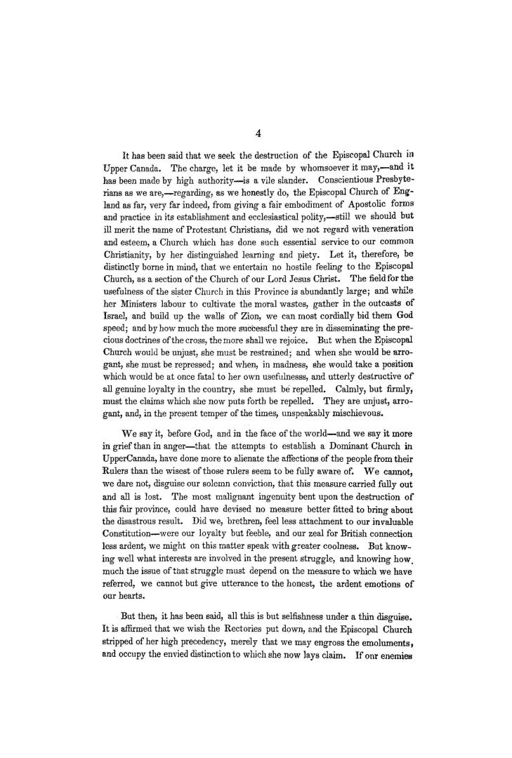 Address of the Commission of Synod of the Presbyterian Church in Canada (in connection with the Church of Scotland) to the people under their charge