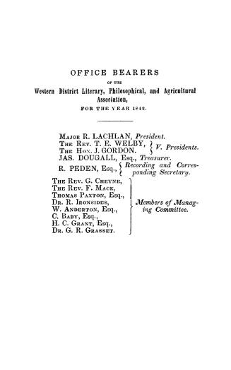 By-laws... as sanctioned at a general meeting held at Amherstburgh, Sept. 23, 1842, together with the discourse delivered by the president on the occa(...)