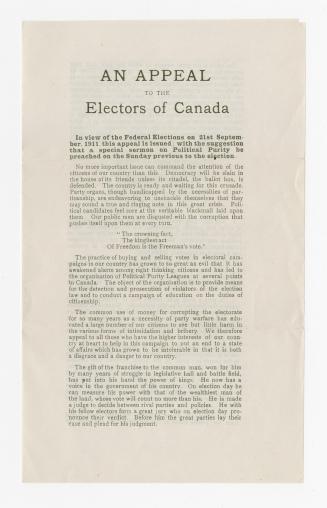 An appeal to the electors of Canada