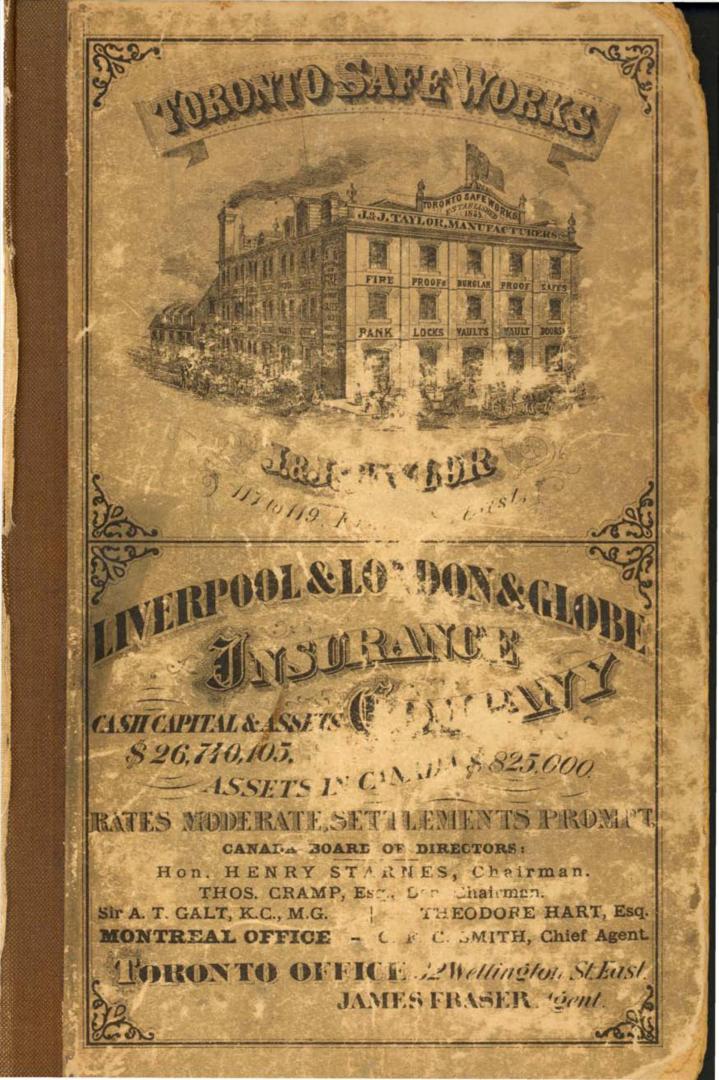 Toronto directory for 1876 : containing an alphabetical directory of the citizens, and a street directory with classified business directory and a miscellaneous directory to which are added directories of Yorkville, Leslieville, Brockton, Danforth Road, Todmorden, Chester, Don Mount, Kingston Road and Seaton Village