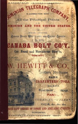 Toronto city directory, May, 1873, to May, 1874