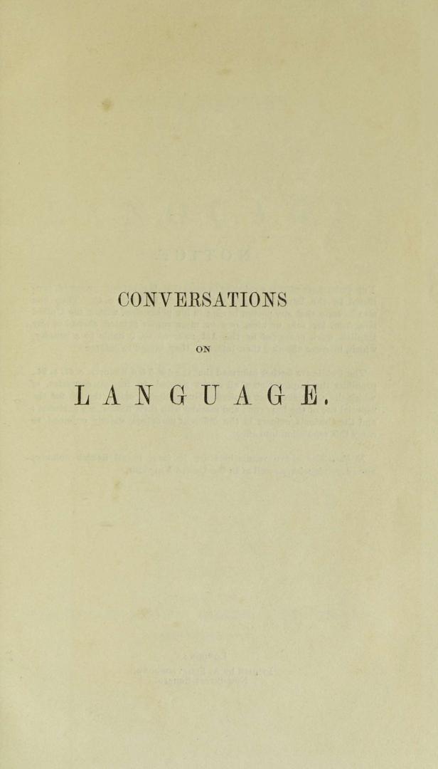 Conversations on language for children