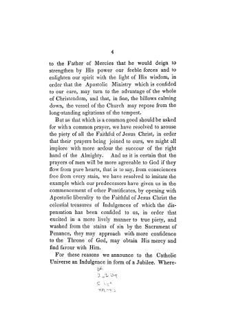 Apostolical letter of our Holy Father Pope Pius IX proclaiming a universal jubilee to implore the Divine assistance