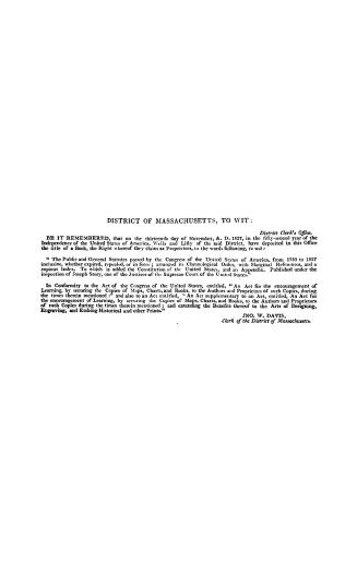 The public and general statutes passed by the Congress of the United States of America from 1789 to 1827 inclusive, whether expired, repealed, or in f(...)