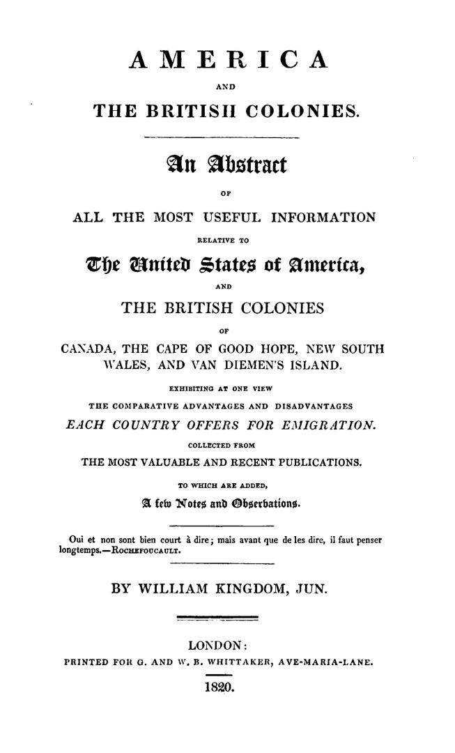 America and the British colonies