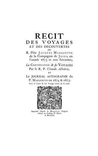 Récit des voyages et des découvertes du R