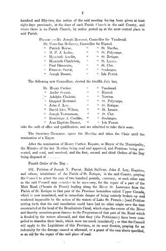 Petition. Of the municipal council of the municipality of the county of Vaudreuil. Praying that parties whose properties have been damaged by means of(...)