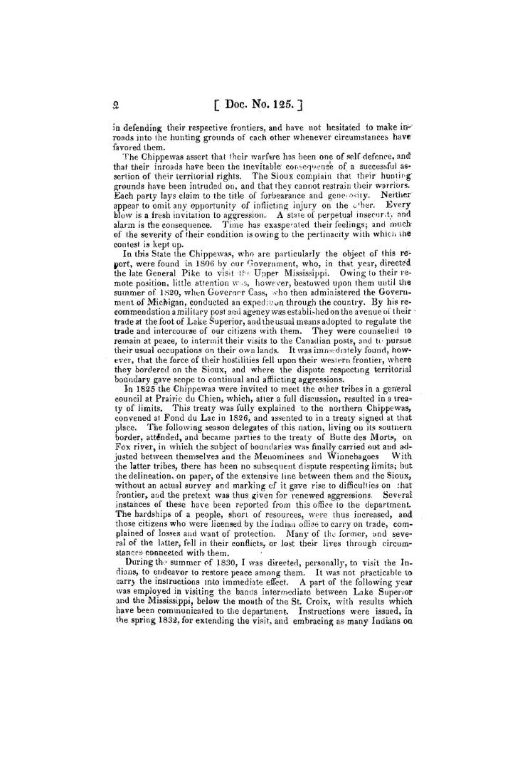 Letter from the Secretary of War, transmitting a copy of a report of Schoolcraft's expedition among the Northwestern Indians. March 2, 1833. Read, and laid upon the table