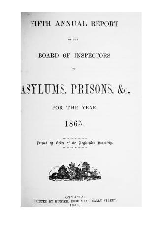 Report of the Board of Inspectors of Asylums, Prisons, &c