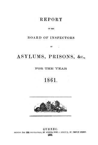 Report of the Board of Inspectors of Asylums, Prisons, &c