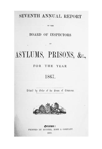 Report of the Board of Inspectors of Asylums, Prisons, &c