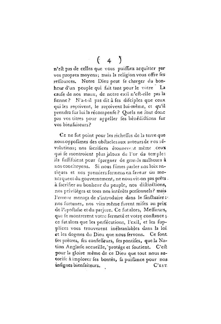 Lettre de M. l'Évêque de Léon aux ecclésiastiques (!) français refugiés en Angleterre