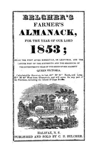 Belcher's farmer's almanack for the year of our Lord