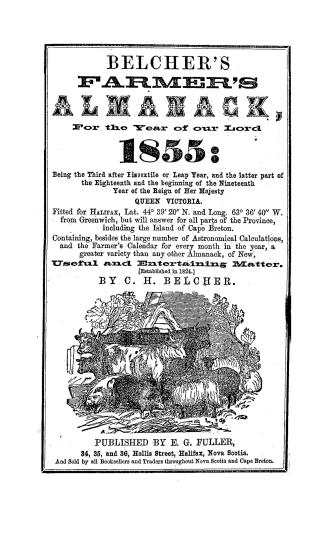 Belcher's farmer's almanack for the year of our Lord