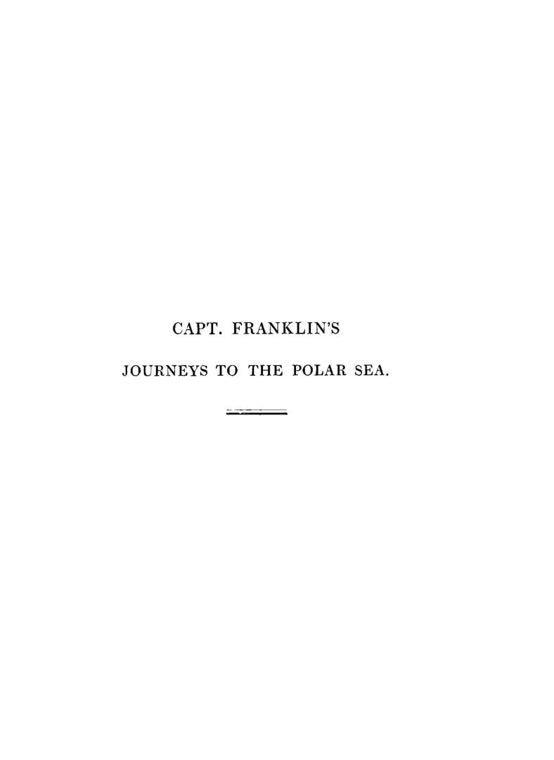 Journey to the shores of the Polar Sea, in 1819-20-21-22: with a brief account of the second journey in 1825-26-27