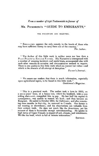 Inquiries of an emigrant, being the narrative of an English farmer from the year 1824 to 1830, during which period he traversed the United States of A(...)