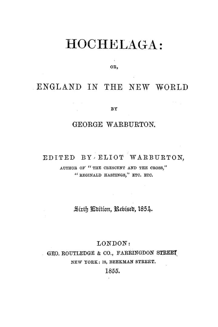 Hochelaga, or, England in the New world