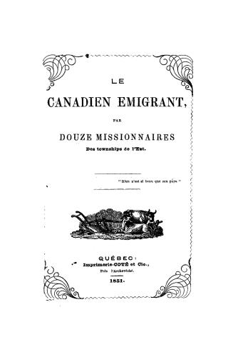 Le canadien émigrant