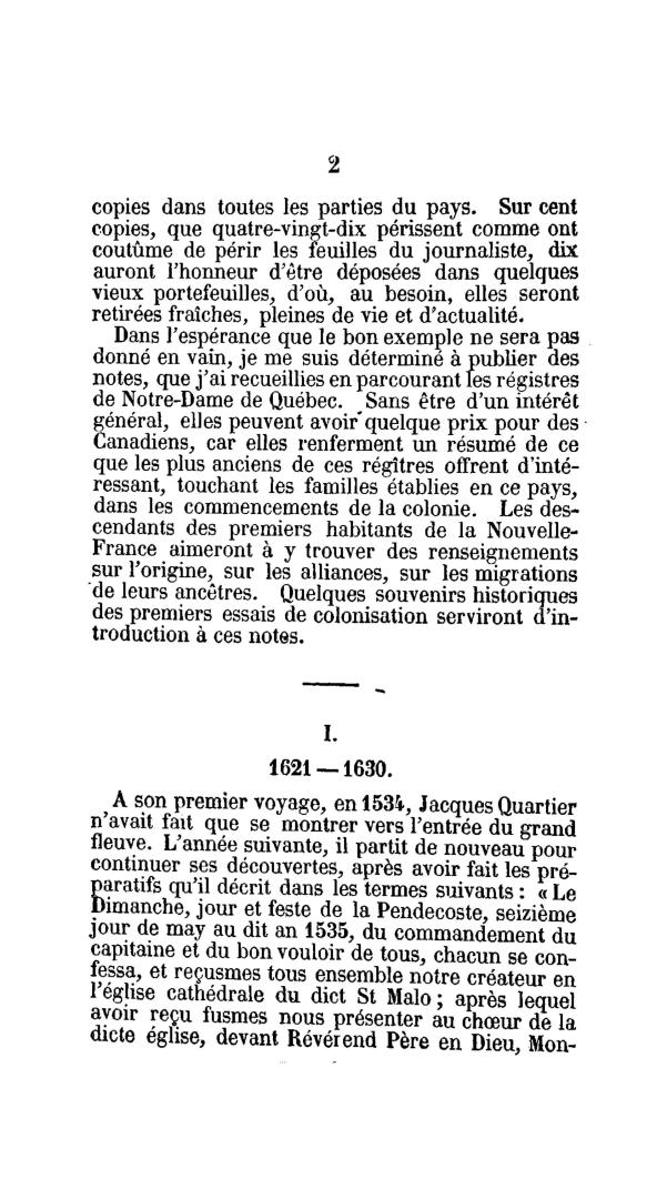 Notes sur les registres de Notre-Dame de Québec