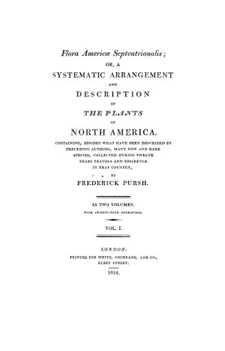 Flora Americae septentrionalis, or, A systematic arrangement and description of the plants of North America, containing, besides what have been descri(...)