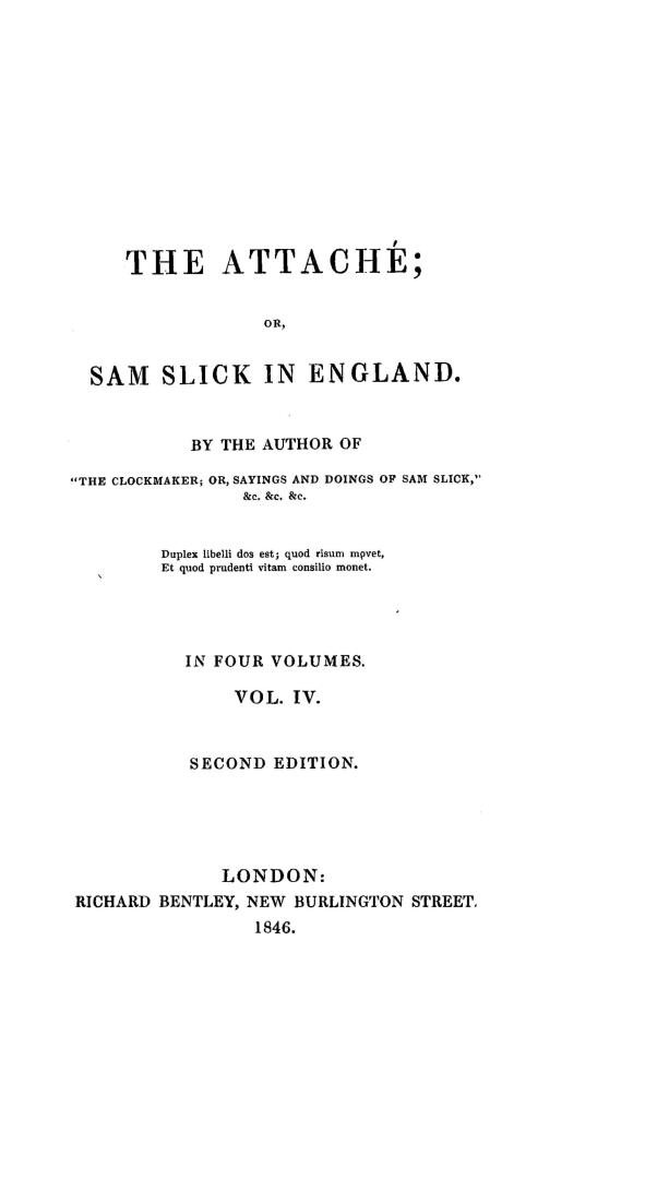 The attaché, or, Sam Slick in England