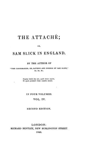 The attaché, or, Sam Slick in England