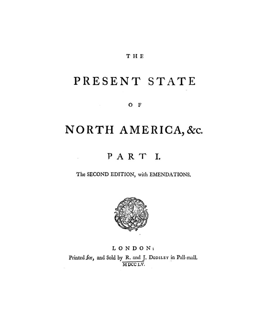 The present state of North America, &c