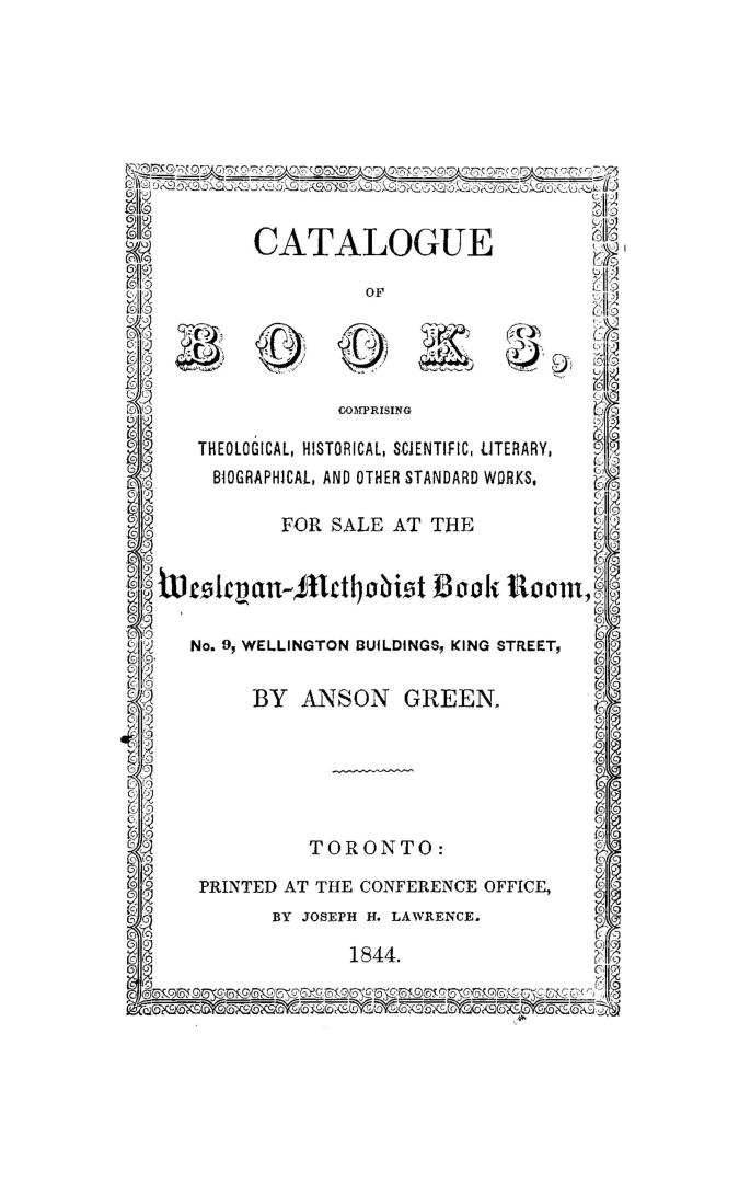 Catalogue of books