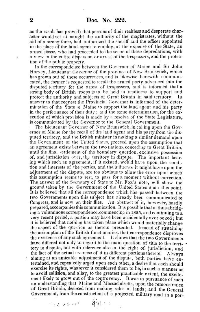 Maine and New Brunswick. : Message from the president of the United States, upon the subject of the present state of affairs between the state of Main(...)