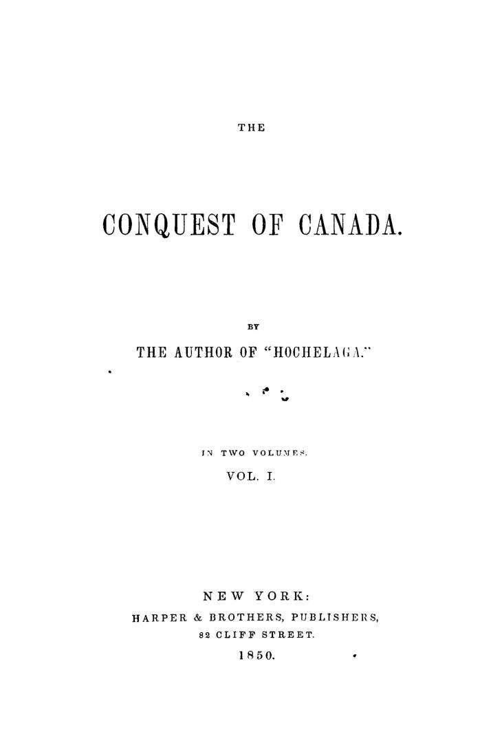 The conquest of Canada