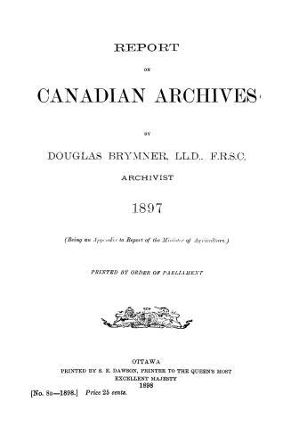 Report on Canadian Archives