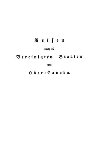 Reisen durch die Vereinigten Staaten und Ober-Canada