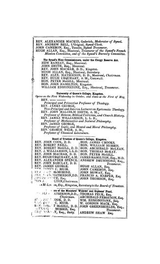 The Acts and proceedings of the Synod of the Presbyterian Church of Canada in Connection with the Church of Scotland