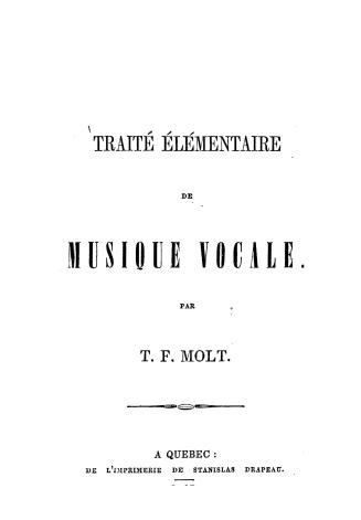 Traité élémentaire de musique vocale