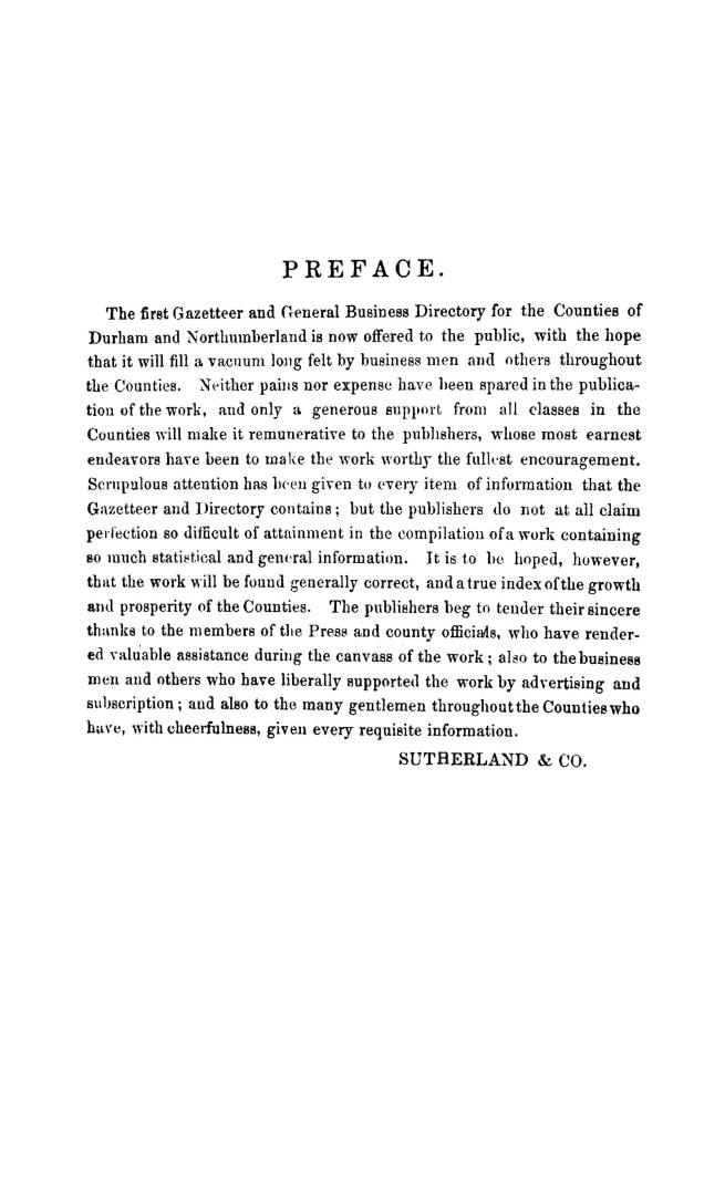 Gazetteer and general business directory for the united counties of Northumberland and Durham