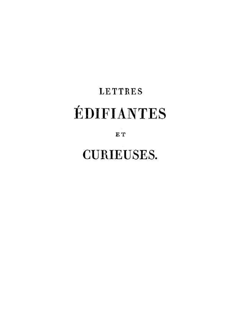 Lettres édifiantes et curieuses écrites des missions étrangères