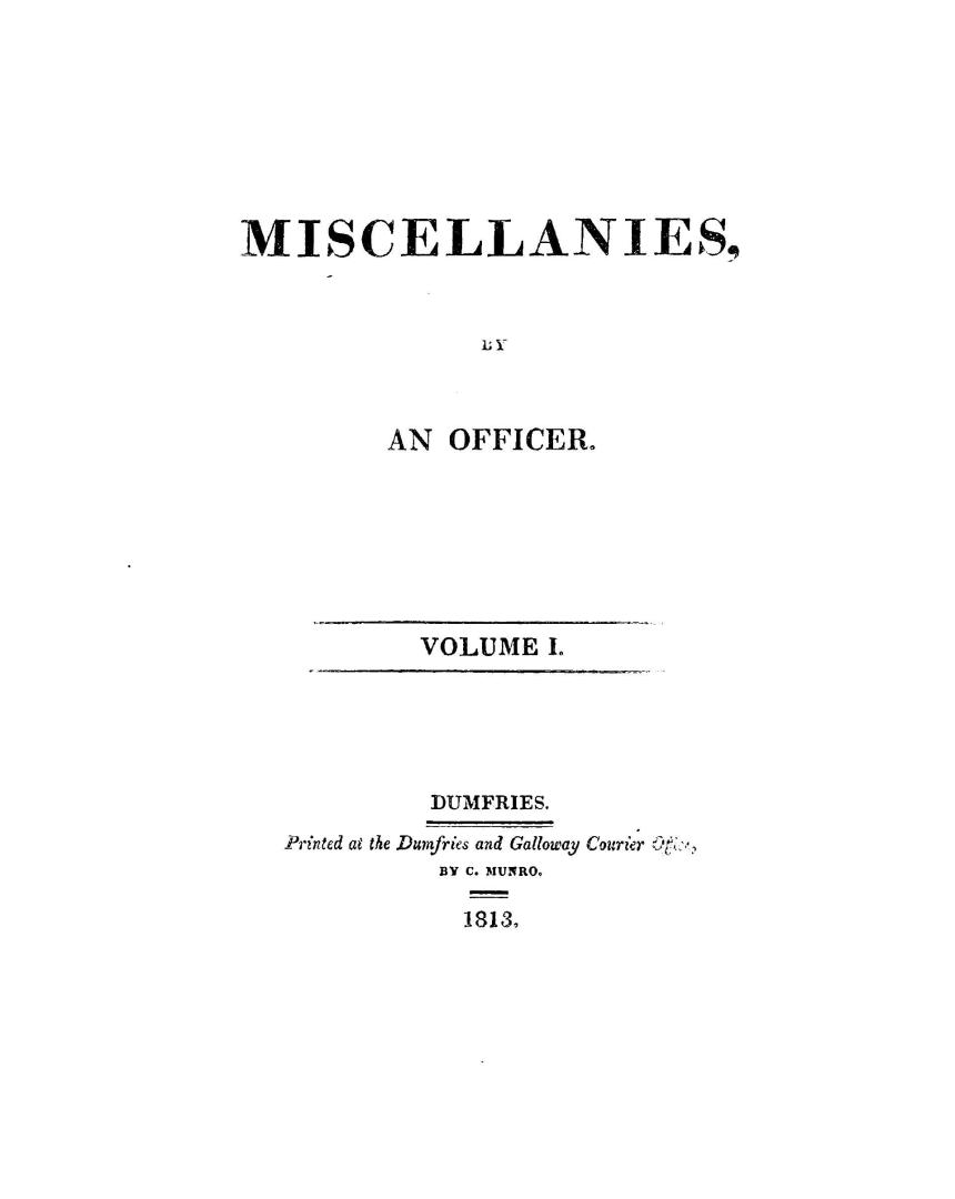 Miscellanies