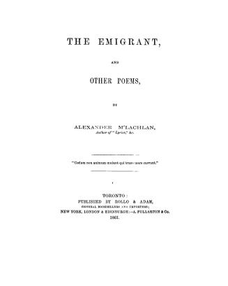 The emigrant, and other poems