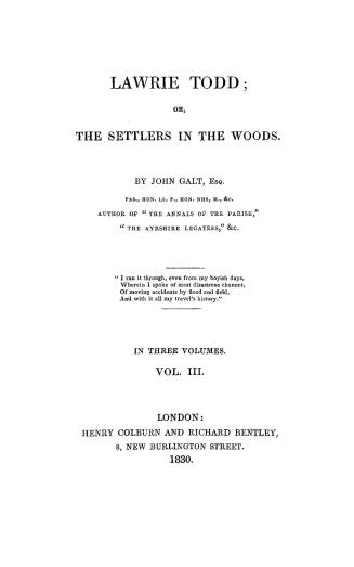 Lawrie Todd, or, The settlers in the woods (volume 3)