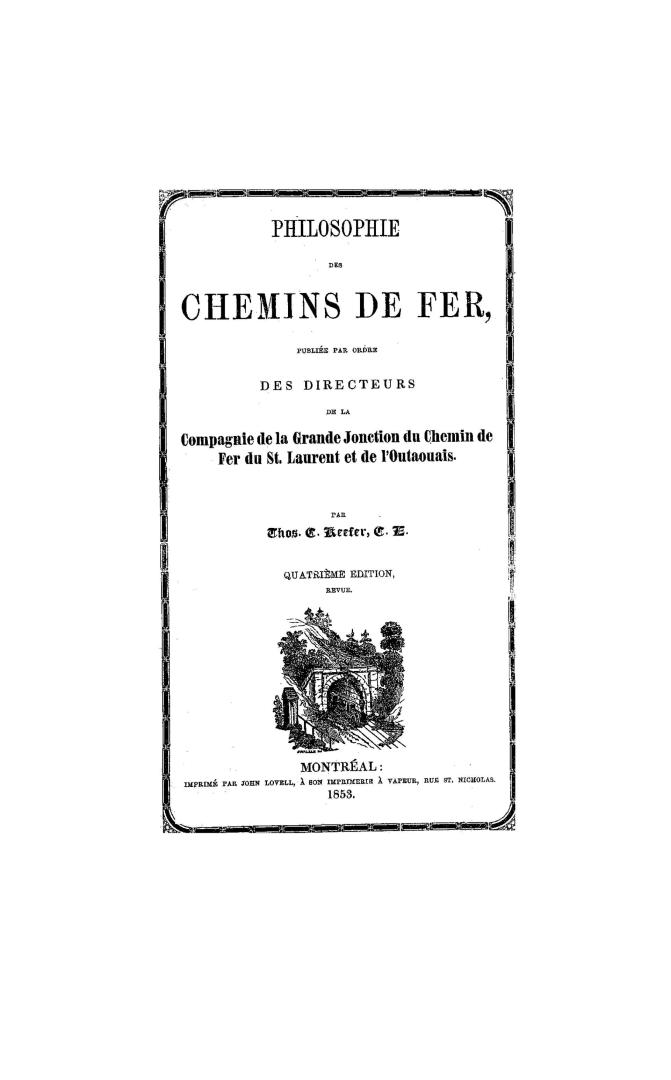 Philosophie des chemins de fer, pub