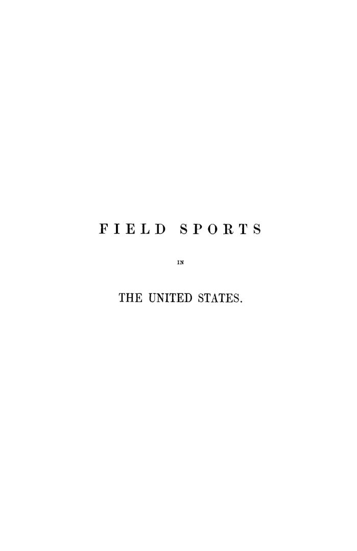 Field sports in the United States, and the British provinces of America