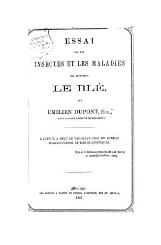 Essai sur les insectes et les maladies qui affectent le blé