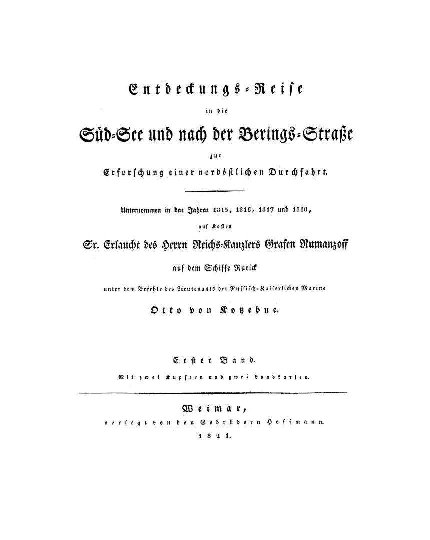 Entdeckungs-Reise in die Séd-See und nach der Berings-Strasse zur Erforschung einer nordéstlichen Durchfahrt