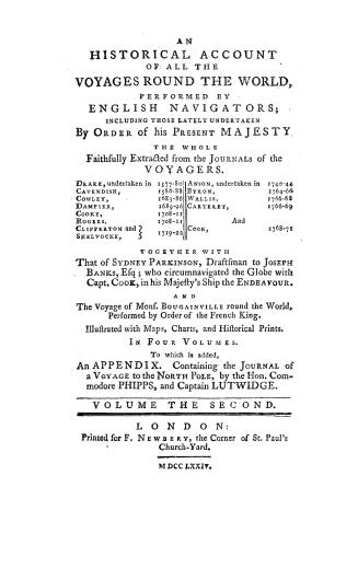 An historical account of all the voyages round the world, performed by English navigators,