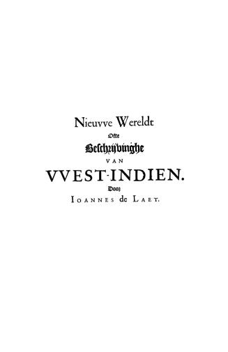 Beschrijvinghe van West-Indien