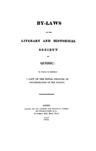 By-laws...to which is prefixed a copy of the Royal Charter of Incorporation of the Society