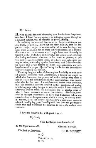 Statement on the present timber and deal trade, as regards Europe and the British American colonies, resting on plain and undeniable facts. Original