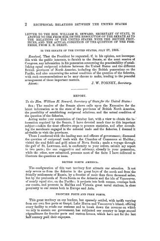 Message from the President of the United States, communicating, in compliance with a resolution of the Senate of July 27, 1866, information relative t(...)