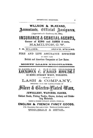 Mitchell & co.'s county of Wentworth and Hamilton City directory