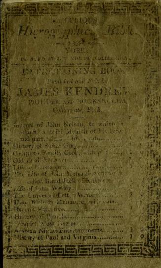 A curious hieroglyphick Bible, or, Select passages in the Old Testament, represented with emblematical figures, for the amusement of youth : to which (...)